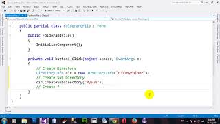 How to Create Directory Sub Directory and File in C NET 2012 [upl. by Walther]