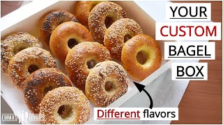 Assorted Bagels USING 1 RECIPE  EverythingEggOnionPoppySesame  New York Bagels Recipe [upl. by Notfa87]