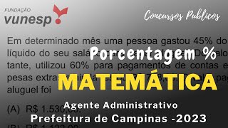 Questao 13  Agente Administrativo  Prefeitura de Campinas 2023 [upl. by Nnalyrehc]