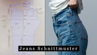 Jeans selber nähen wie man das Schnittmuster für eine Jeans selbst erstellt mit eigenen Maßen [upl. by Pyle]