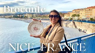 Brocante FRANCE Nice French Riviera Travel Nice Vlog Brocante shopping France French Lifestyle [upl. by Anayt]