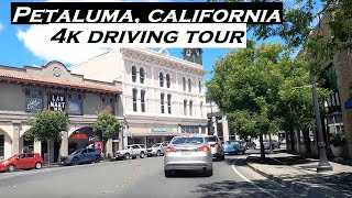 Petaluma California  4k Driving Tour  Dashcam [upl. by Aicyle339]