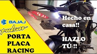 PORTA PLACA RACING PULSAR 200 NS [upl. by Pierpont]