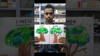 Which colour is best। Creon colour vs water colour। shorts drawing [upl. by Neirrad]