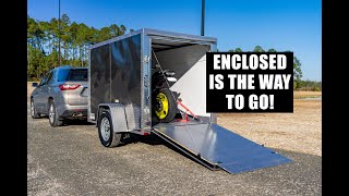 HOW I TRANSPORT MY MOTORCYCLE  Enclosed Trailer Review [upl. by Tserrof]