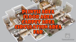 PLINTH AREA FLOOR AREA CIRCULATION AREA CARPET AREA AND FAR MALAYALAM EXPLANATION [upl. by Eiger]