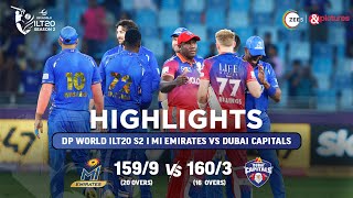 ILT20 S2  English  HIGHLIGHTS  David Warner amp Nicholas Pooran  DC vs MIE  T20  20th Jan [upl. by Schalles151]