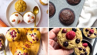 4x Jednoduché a Vláčné MUFFINY  Vegan  bez Vajec [upl. by Arotak]