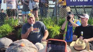 Kevin Harwick Ryan Newman and Denny Hamlin interview at SRX Racing Series  Stafford Speedway [upl. by Gnehs]