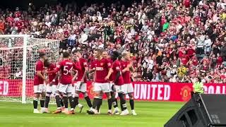 Donny Van De Beek Goal Celebration  Man United vs Lyon  19723 [upl. by Colston850]