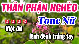 Karaoke Thân Phận Nghèo Tone Nữ Beat Mới Dễ Hát  Karaoke Tuyết Nhi 2024 [upl. by Ynattirb556]