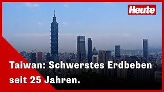 Schweres Erdbeben erschüttert Taiwan Tote und viele Verletzte [upl. by Name]