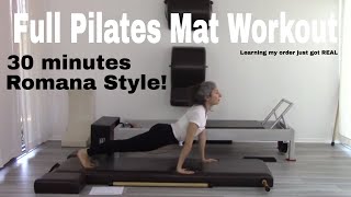 30 Minute Pilates Mat Workout Learning my Romana Order of Exercises [upl. by Tammie]