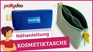 Geniale 2FachKosmetiktasche mit Reißverschluss nähen  GratisSchnittmuster amp Vorstellung Juki UX8 [upl. by Nassah976]