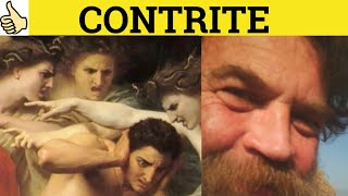 🔵 Contrite Contrition Contritely  Contrite Meaning  Contrition Examples  Contritely  GRE 3500 [upl. by Annalee]