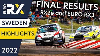 Rallycross Highlights  Cooper Tires Rallycross of Sweden 2022  Final Results of RX2e and Euro RX3 [upl. by Eniwtna]