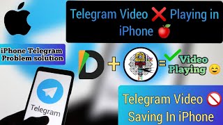 Telegram video not playing in iPhone solution  Telegram video player iPhone [upl. by Asiel765]