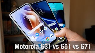 Qué Motorola G elegir Moto G31 vs G51 vs G71 comparados  Review [upl. by Aihsikal281]