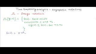 Time complexity analysis asymptotic notations  big oh theta omega [upl. by Abocaj838]