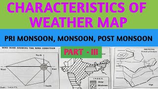 Weather Map In GeographyCharacteristics Of Weather Mapgeographytuition [upl. by Eleda659]