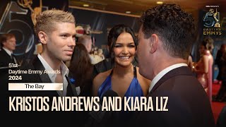 2024 Daytime Emmys Red Carpet Kristos Andrews and Kiara Liz Ortega [upl. by Rubio]