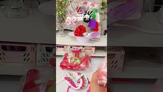 Packing orders Crochet strawberry hat and hair accesories smallbusines crochetcrafts crochet fy [upl. by Derf]