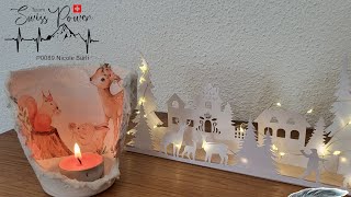 Windlicht aus Tontopf mit Serviette  1113 DIYKreativIdee [upl. by Scornik]