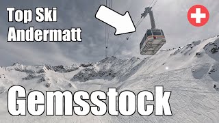 Andermatt Gemsstock Amazing Swiss Ski Resort [upl. by Anivahs]