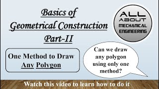 How to Draw any Polygon geometricalconstruction polygon engineeringdrawing [upl. by Colette]