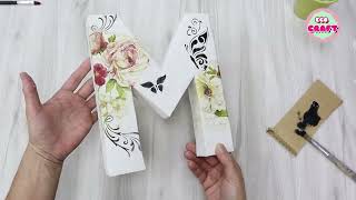 😍 How to make Decorative Cardboard LETTERS [upl. by Ayadahs820]