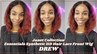 Glamourtress  Janet Collection Essentials Synthetic HD Hair Lace Front Wig  DREW [upl. by Anaicul868]