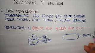 Preservation of emulsion  coarse dispersion physical pharmaceutics [upl. by Royall]