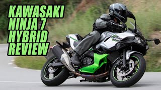 Hybrid Motorcycles Are Here We Ride The Kawasaki Ninja 7 [upl. by Tiebout]