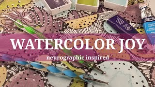 YOU CAN CREATE a WATERCOLOR ABSTRACT inspired by NEUROGRAPHIC ART [upl. by Nievelt]