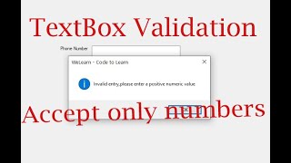 VBNET TextBox Validation for numbers only 2020 [upl. by Llednor]