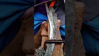 Traditional process of sharpening steel knife [upl. by Gamin519]