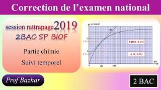 correction de lexamen national session rattrapage 2019 exercice de chimie partie 2II 2BAC SP BIOF [upl. by Beckerman]