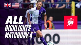 ALL HIGHLIGHTS MATCHDAY 4 🤩⚽ Jupiler Pro League 2324 [upl. by Enyak339]