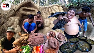 Organic Nepali Food Local Chicken Soup 🐔 and Dhido Cooking amp Eating in Survival House DHIDO MUKBANG [upl. by Embry]