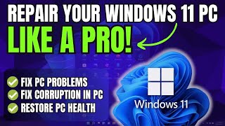 How to Repair Windows 11 2 SUPER COMMANDS TO USE [upl. by Eillen]