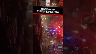 TIFOSI DELLA UNION BERLINO INVADONO NAPOLI TENSIONE CON LA POLIZIA news shorts [upl. by Haleelahk636]