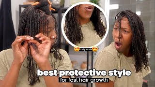 MINI TWISTS ON TYPE 4 NATURAL HAIR fast hair growth  lasts 3 months [upl. by Horgan]