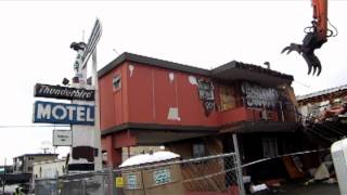 Fremont Inn Thunderbird Motel Aurora Avenue North Seattle demolition [upl. by Airol]