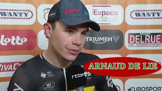 ARNAUD DE LIE  INTERVIEW POST RACE  BINCHE  CHIMAY  BINCHE 2024 [upl. by Neztnaj]