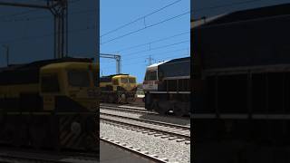 Same Time 2 Train Crossing Main Line  Train Simulator 2024 shorts viral shortvideo short [upl. by Elicec]