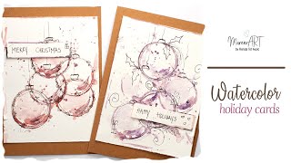 Watercolor holiday cards  Christmas cards [upl. by Dray250]