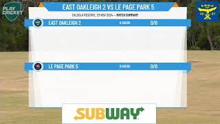 East Oakleigh 2 v Le Page Park 5 [upl. by Eirdua]