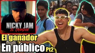 Nicky Jam quotEl ganadorquot La seriedespues de ver el ganador En públicoParte 2 [upl. by Eaner]