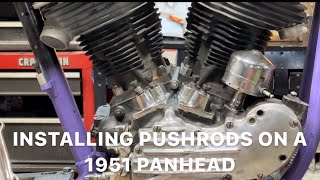 HOW TO INSTALL PUSHRODS ON A PANHEAD [upl. by Dom]