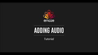 Adding Audio Music or Voiceover to your Emaze [upl. by Rafaelia154]